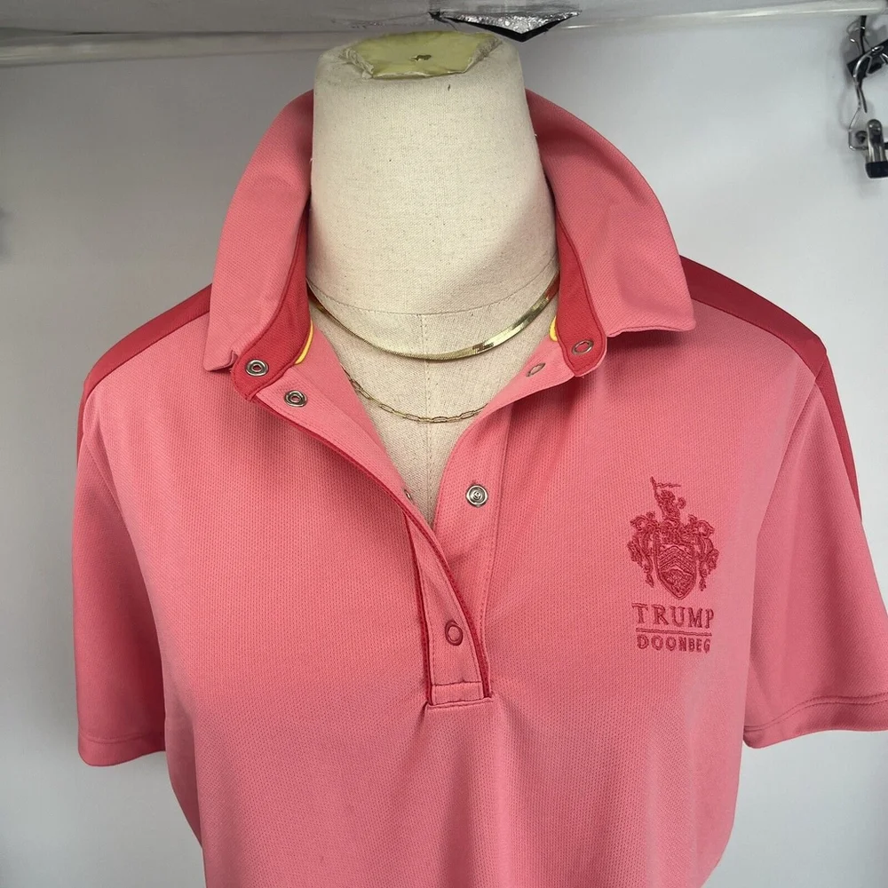 New Galvin Green Womens Trump Pink‎ Golf Polo Shirt XL Doonbeg Megan